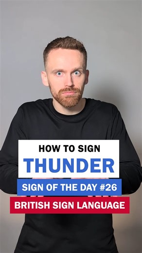 13K views · 282 reactions | How to sign Rain: Thunder: Sign of the Day 26 Learn how to sign Thunder in BSL. This sign represents the rumble of thunder! #BSL #BritishSignLanguage #BSLSignoftheDay | Commanding Hands | Facebook