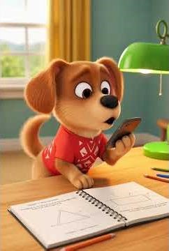 Puppy doing homework #funnyanimals #viralcats #petlovers #catvideos #funnycats #irobotroomba #animal