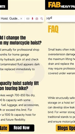 💡Better Know about Hydraulic Motorcycle Hoist