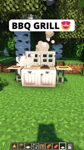 Charles MC | Minecraft BBQ Grill Tutorial😍 -Follow me for more Tutorials Minecraft❤️ Save this video and share at friends🤩 #minecraftreels... | Instagram