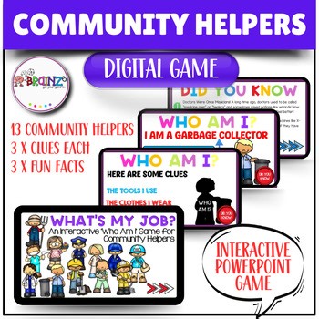 Labor Day Community Helpers Guessing Game | Interactive PowerPoint Activity