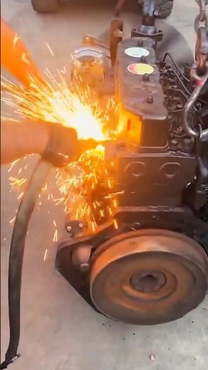 test engine 126, startup Mitsubishi 4D31#startup #mechanic #repair #truck