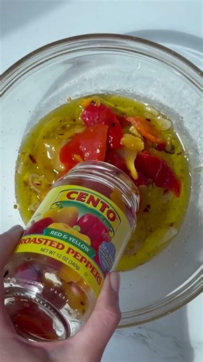 Italian Roasted Pepper Antipasto #food #recipe