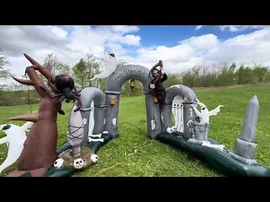 Gemmy 10ft long Cemetery archway inflatable scene