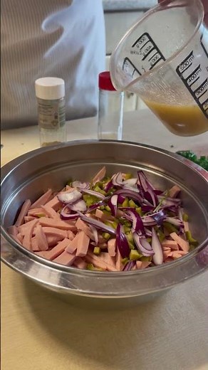 Delicious sausage salad ❤️ #love #recipe #grandma #food #delicious