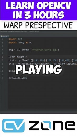 Warping Images using opencv