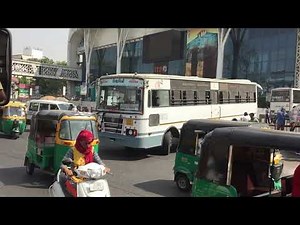 Heavy Traffic At Vadodara Central Bus Stand.