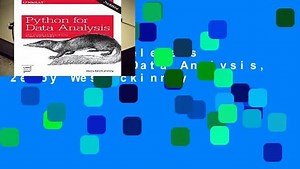 Trial New Releases  Python for Data Analysis, 2e by Wes Mckinney