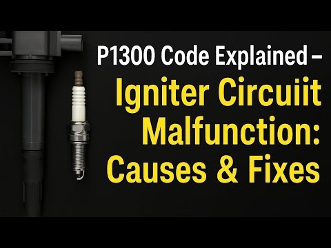 P1300 Code Explained – Igniter Circuit Malfunction: Causes & Fixes