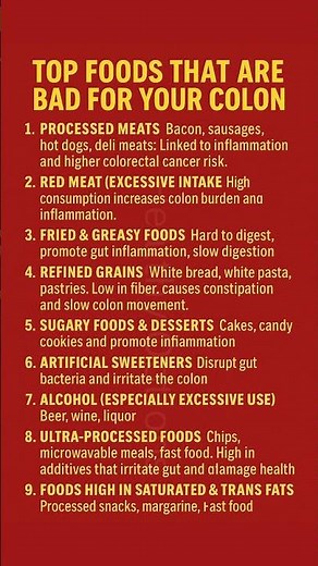 Foods That Damage Your Colon | Stop Eating These Now