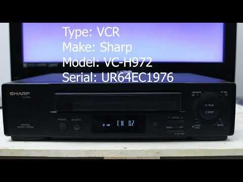 Sharp VC-H972 Video Cassette Recorder Serial UR64EC1976 function check.