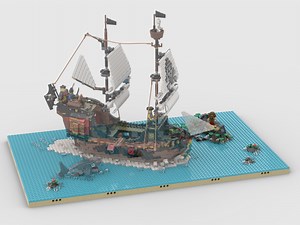 LEGO MOC-212447 Pirates Diorama - Display for set 31109 - Pirate Ship (Pirates 2025)