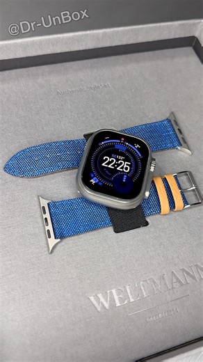Apple Watch Ultra 3 Natural Titanium and Blue WELTMANN Strap🔥 #shorts #trending #viral #video
