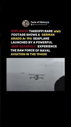 Explosive Launch: Arado Ar 196 Seaplane Ship Catapult Takeoff (Rare WWII) #shorts