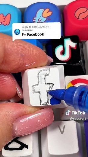 Creative Keyboard Art: Drawing the Facebook Logo