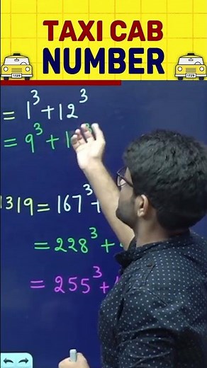 Taxi Cab Number - Explained by Aman Sir