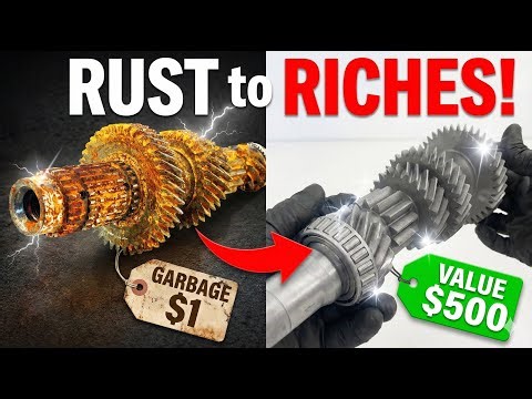 Professional Restoration of a Rusted Transmission Gear.