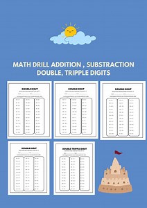 Double & Triple Digit Math Worksheets – Grades 2-4, With Answer Key (PDF Printable) - Etsy Canada