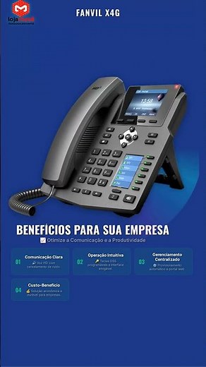 X4G IP Phone Fanvil #lojamundi #fanvil #telefoneip #telefoniaip #aparelhoip