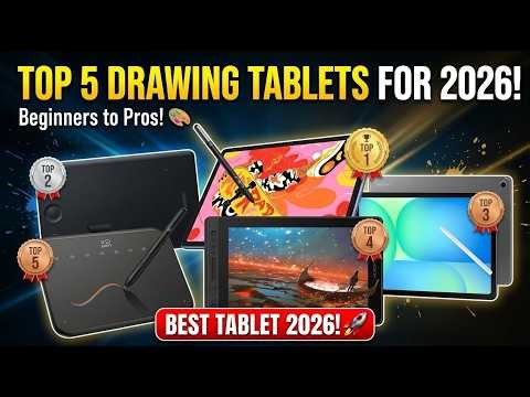 Best Drawing Tablet 2026 🎨 Top 5 Graphic Tablets for Beginners to Pros!