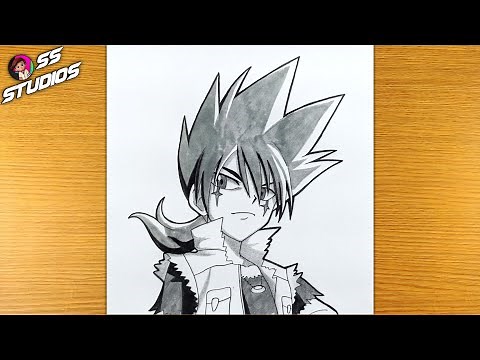 How To Draw Kyoya Tategami From Beyblade Metal Fusion - Step By Step Drawing