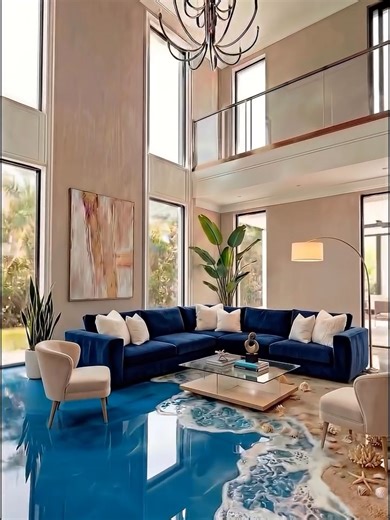 Turquoise Epoxy Resin Floor Transformation