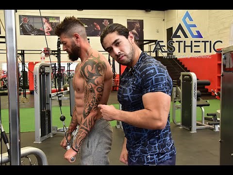 TRICEPS EXTENSION ON HIGH PULLEY WITH STRAIGHT HANDLE (DEFINED ARMS)