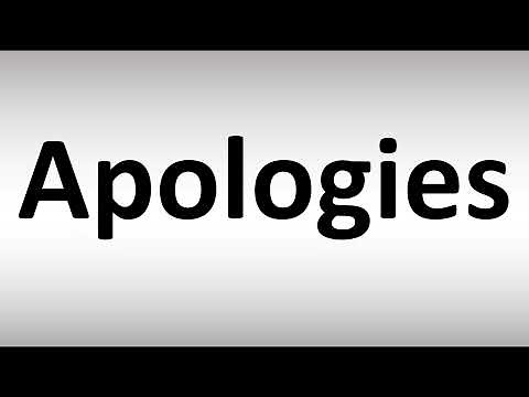 How to Pronounce Apologies