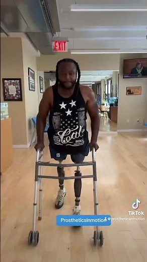 Bilateral above-the-knee amputee gait training