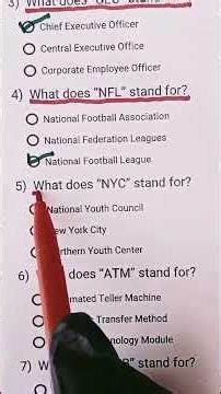 ACRONYM QUIZ -can you get 7-7 ? Quiz part 288