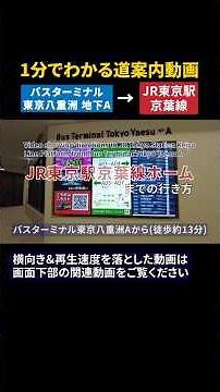 バスターミナル東京八重洲Aから【JR東京駅】京葉線ホームまでの行き方#JR東京駅#京葉線#東京ディズニーリゾート
