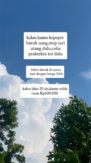 Akmal Digital | Mulai Dari Nol on Instagram: "📌 Simpan dulu Reels ini untuk nanti Oke, gini caranya ⬇️ 1️⃣ Pilih topik yang kamu ngerti atau pernah ngalamin Kabar baiknya, ada 7 produk digital yang bisa kamu bikin gratis di Canva: • Planner • Template Desain Sosmed • Stok Foto/Video Faceless • Meal Plan • Ebook •Travel Itinerary • Konten Kalender 2️⃣ Buka canva.com Login (atau daftar gratis). Ketik di pencarian: “Ebook” → pilih desain yang kamu suka. 3️⃣ Tulis isi eBook-nya • Cukup 5–10 halaman