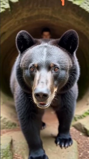 Caught on Camera! Bear Enters Cave Just Seconds After Man