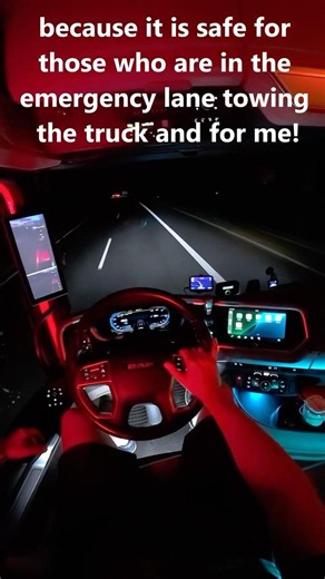 An obstruction in the emergency lane forces me to move into the left lane to avoid hitting anyone