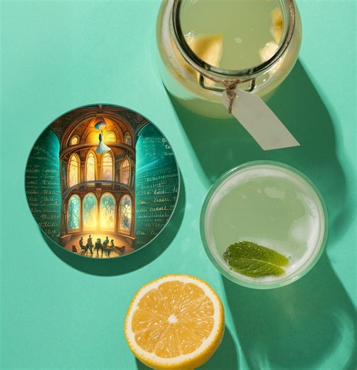 Round Coaster, Table Protector, Tempered Glass, 10cm or 3,94 Inches in Diameter - Etsy