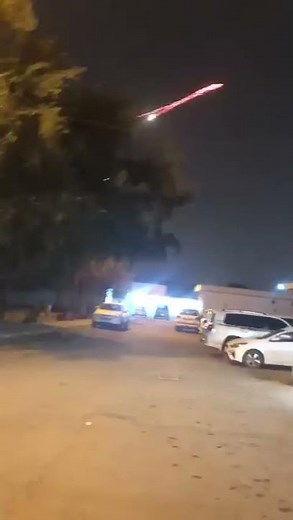 Moment of Impact 💥 US Embassy Baghdad C-RAM Engaging Inbound Rockets