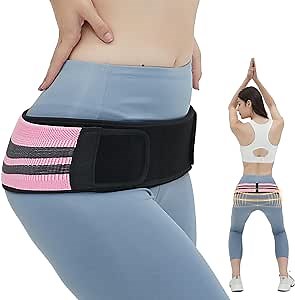Sacroiliac Belt for Women and Men - SI Joint Belt Used for Relief Sciatica,Joint,Pelvis,Lower Back,Leg and Sacral Nerve Pain-Adjustable Pelvis Compression Support Band(Regular 32"-47")
