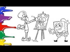 SpongeBob and Squidward Coloring Pages
