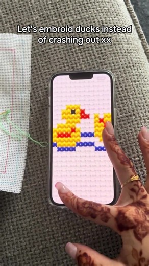 Duck Embroidery Project for Relaxation and Joy