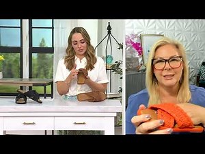 Spring Step Leather Woven Slide Sandals Montauk on QVC