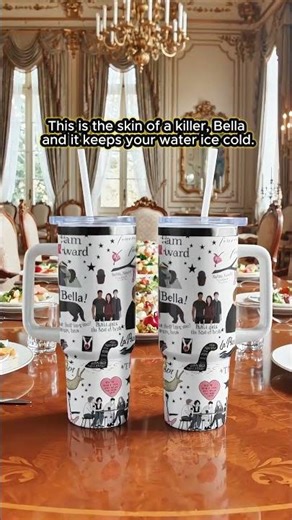 Retro Twilight Saga 40oz Tumbler | Edward, Bella & Jacob Movie Quotes #twilightsaga