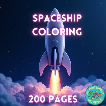 200 Coloring Pages | Rocket Ships & Spaceships | Early Elementary | OT & PT