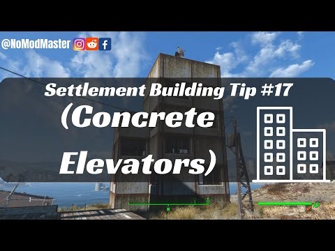 Fallout 4 Settlement Building Tip #17 (Concrete Elevators)