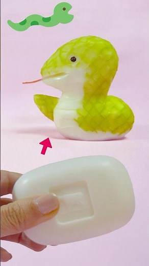 Snake Soap Carving / How to make a coiled snake #stopmotion #diy #shorts