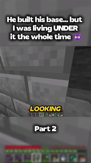 I Secretly Built a Hidden Base Under My Enemy’s Base… and He Never Found Out 😳 Part2 #m#Minecraftm#minecraftsmpg#gamingm#minecraftbuildfyp