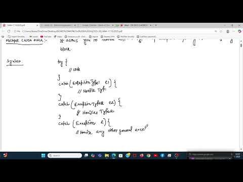 EXCEPTION HANDLING IN JAVA|MULTIPLE CATCH BLOCK |FINALLY BLOCK IN JAVA |PART-2| Dh Sir Classroom