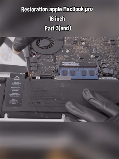 Part 3(end)... restoration apple MacBook pro 16 inch... #restore #rusty #satisfying