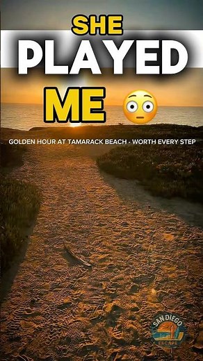 Tamarack Beach Golden Hour 🌅 | Carlsbad Sunsets, Ocean Views & Date Night Walks in California