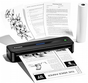Phomemo M832 Thermodrucker A4, Mobiler Drucker A4 für Unterwegs, Büro, Schule, Zuhause, Kompatibel mit Windows/macOS/iOS/Android, Monochromer Reisedrucker Unterstützt nur Thermopapier, Schwarz