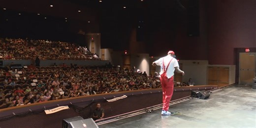 Jason Learning dances to Mercer County Schools